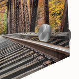 Close-up of a stunning acrylic landscape bridge design showcasing vibrant colors and intricate details, perfect for home décor or artistic display. The artwork emphasizes the bridge's natural surroundings, creating a serene and picturesque atmosphere.