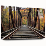 Landscape acrylic glass artwork showcasing a modern bridge design, viewed from the side. The piece highlights vibrant colors and intricate details, perfect for contemporary decor.