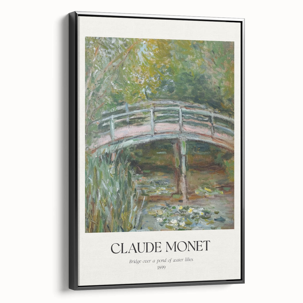 Framed canvas artwork showcasing a vibrant landscape design, featuring rich colors and intricate details, displayed from a black side view perspective. Perfect for home decor.