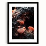 Extra large abstract art print featuring textured, colorful swirls on a framed canvas, ideal for living room decor.