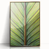 Large art print of a floral close-up in a gold frame, mid-century modernist style, suitable for nursery wall decor.