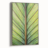 Framed canvas featuring a close-up floral design in vibrant colors.