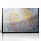 Large abstract wall art featuring mid-century modernist style with swirling black and white patterns on an acrylic framed…