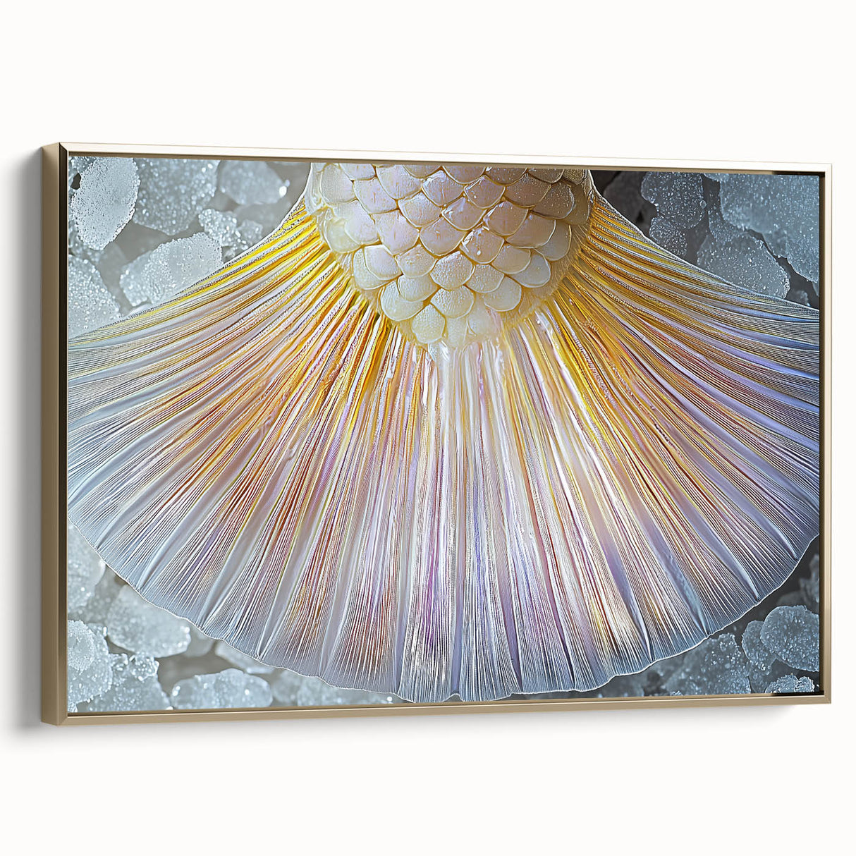 Framed canvas featuring a close-up landscape view in muted earth tones, ideal for bedroom wall decor.