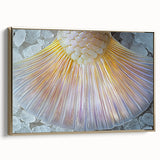 Framed canvas featuring a close-up landscape view in muted earth tones, ideal for bedroom wall decor.