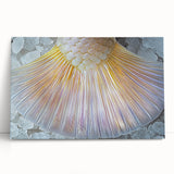 Black and white close-up photo of nature elements on large stretched canvas, ideal for kitchen wall art or bedroom.