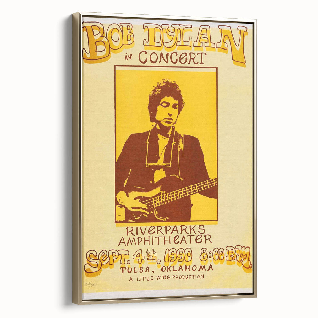 Vintage Bob Dylan Concert Poster - Retro Music Wall Art