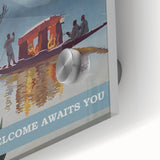 Visit India Kashmir Retro Wall Art – Vintage Travel Poster