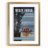Visit India Kashmir Retro Wall Art – Vintage Travel Poster