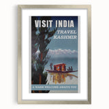 Visit India Kashmir Retro Wall Art – Vintage Travel Poster