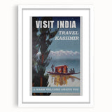 Visit India Kashmir Retro Wall Art – Vintage Travel Poster