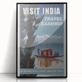 Visit India Kashmir Retro Wall Art – Vintage Travel Poster