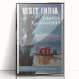 Visit India Kashmir Retro Wall Art – Vintage Travel Poster