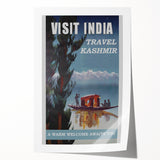 Visit India Kashmir Retro Wall Art – Vintage Travel Poster