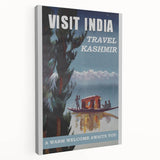 Visit India Kashmir Retro Wall Art – Vintage Travel Poster
