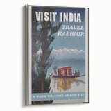 Visit India Kashmir Retro Wall Art – Vintage Travel Poster