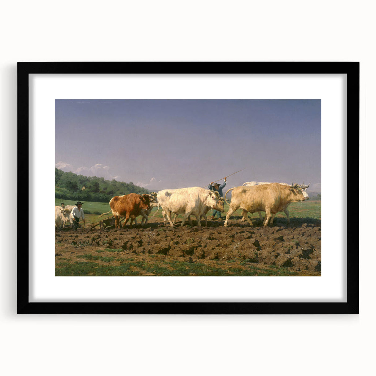 Classic Realism Farm Scene | Ploughing in Nevers by Rosa Bonheur Print