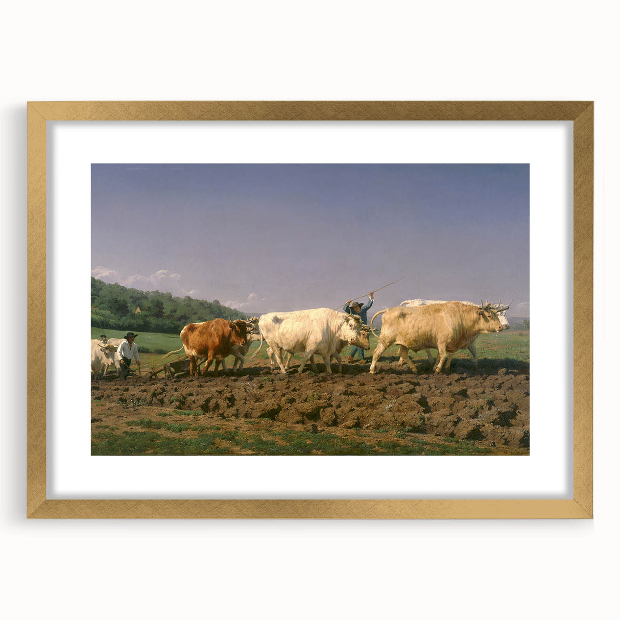 Classic Realism Farm Scene | Ploughing in Nevers by Rosa Bonheur Print