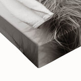 Towel-Wrapped Raccoon Bathroom Wall Art - Black and White Decor