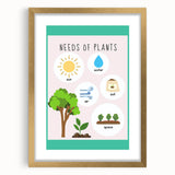 Kids' Room Educational Decor - Needs of Plants Learning Poster