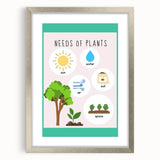 Kids' Room Educational Decor - Needs of Plants Learning Poster
