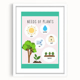 Kids' Room Educational Decor - Needs of Plants Learning Poster