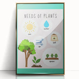 Kids' Room Educational Decor - Needs of Plants Learning Poster