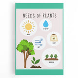 Kids' Room Educational Decor - Needs of Plants Learning Poster