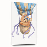 Hot Air Balloon Bear - Nursery Wall Art for Baby Room Decor