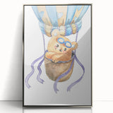 Hot Air Balloon Bear - Nursery Wall Art for Baby Room Decor