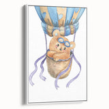 Hot Air Balloon Bear - Nursery Wall Art for Baby Room Decor