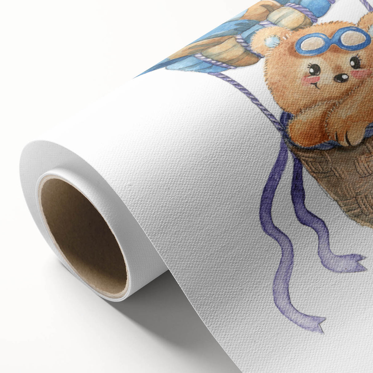 Hot Air Balloon Bear - Nursery Wall Art for Baby Room Decor