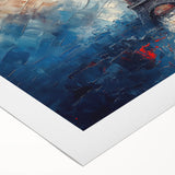 Art deco poster featuring a Parisian scene in muted earth tones on rolled canvas, suitable for dining room decor.