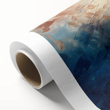 Art Deco poster of Paris scenery in muted pastel shades on rolled canvas, ideal for nursery wall art or dining room decor.