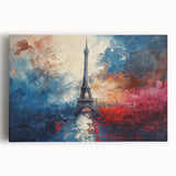 Black and white stretched canvas of Paris skyline, ideal for kitchen wall art or bedroom ambiance.