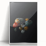 Art deco poster featuring a minimalist autumn tree in pastel shades on a white acrylic frame.