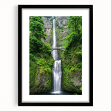 Extra large abstract art print featuring textured, colorful swirls, framed in black, ideal for living room decor.