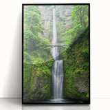 Large abstract wall art featuring swirling blue and green patterns on a framed acrylic, ideal for modern living room decor.