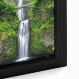 Extra large framed canvas featuring textured, colorful art of spring motifs on a black background.