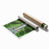 Rolled print of a floral art featuring soft pastel shades, ideal for classy bathroom wall art or large living room decor.