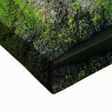 Large art depicting a black and white landscape painting on stretched canvas, suitable for bedroom decor.