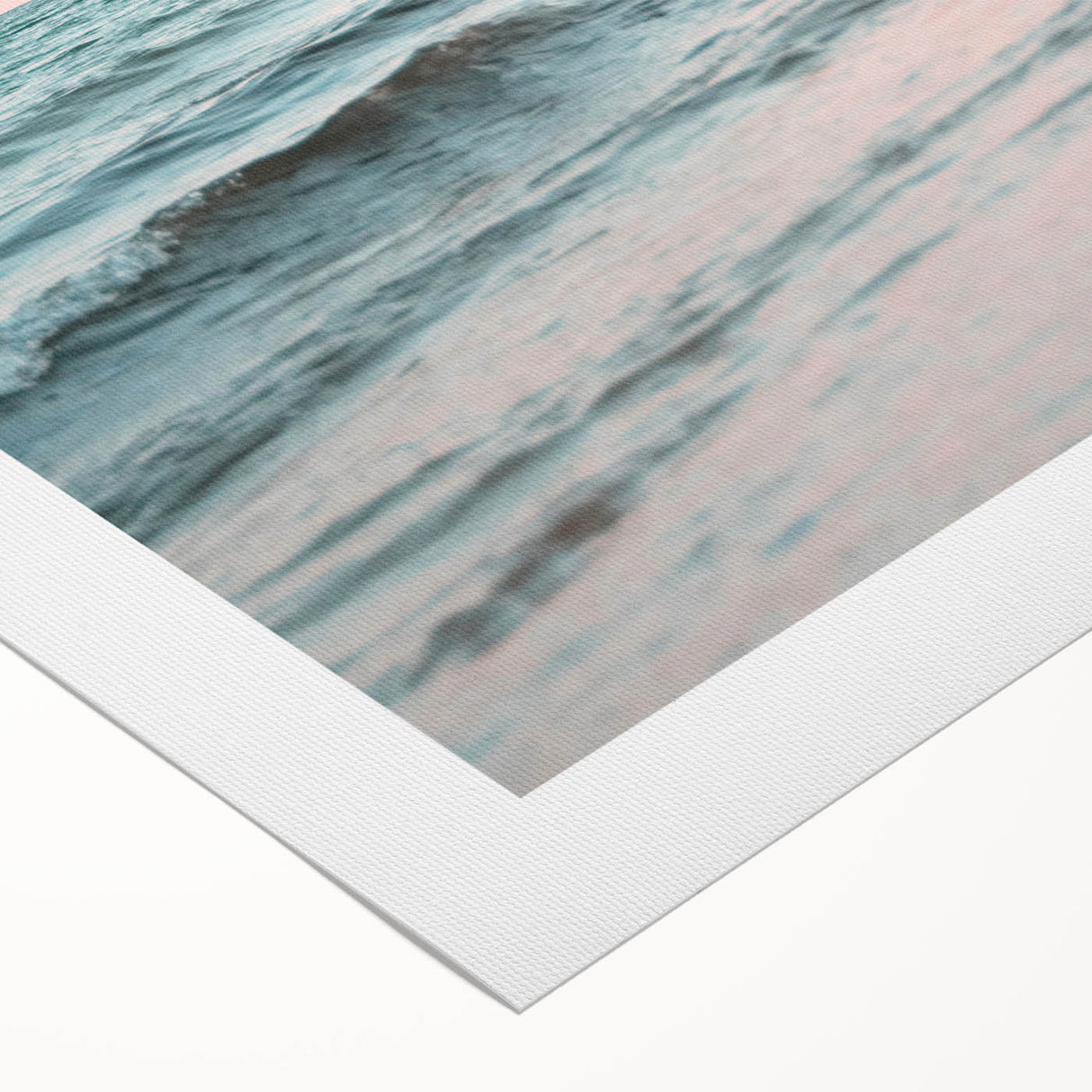 Art deco poster featuring a summer beach scene in soft pastel shades on rolled canvas, suitable for dining room decor.
