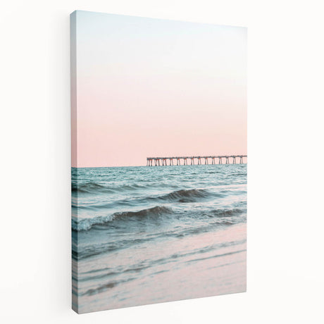 Large stretched canvas depicting a summer scene in vibrant colors, ideal for kitchen wall art.