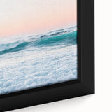 Extra large black wall art on canvas, featuring a textured abstract design with colorful accents.