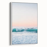 Extra large vintage poster art on canvas featuring a colorful abstract design, ideal for living room decor.