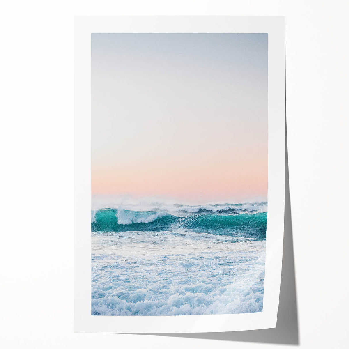 Extra large rolled canvas print featuring a floral design in pastel shades, ideal for art wall dining room or bathroom.