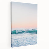 Large abstract canvas art with vibrant summer hues, ideal for kitchen wall decor.