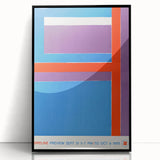 Modern Wall Art - Bold Geometric Design in Red, Blue, and Purple