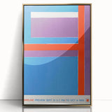 Modern Wall Art - Bold Geometric Design in Red, Blue, and Purple