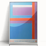 Modern Wall Art - Bold Geometric Design in Red, Blue, and Purple